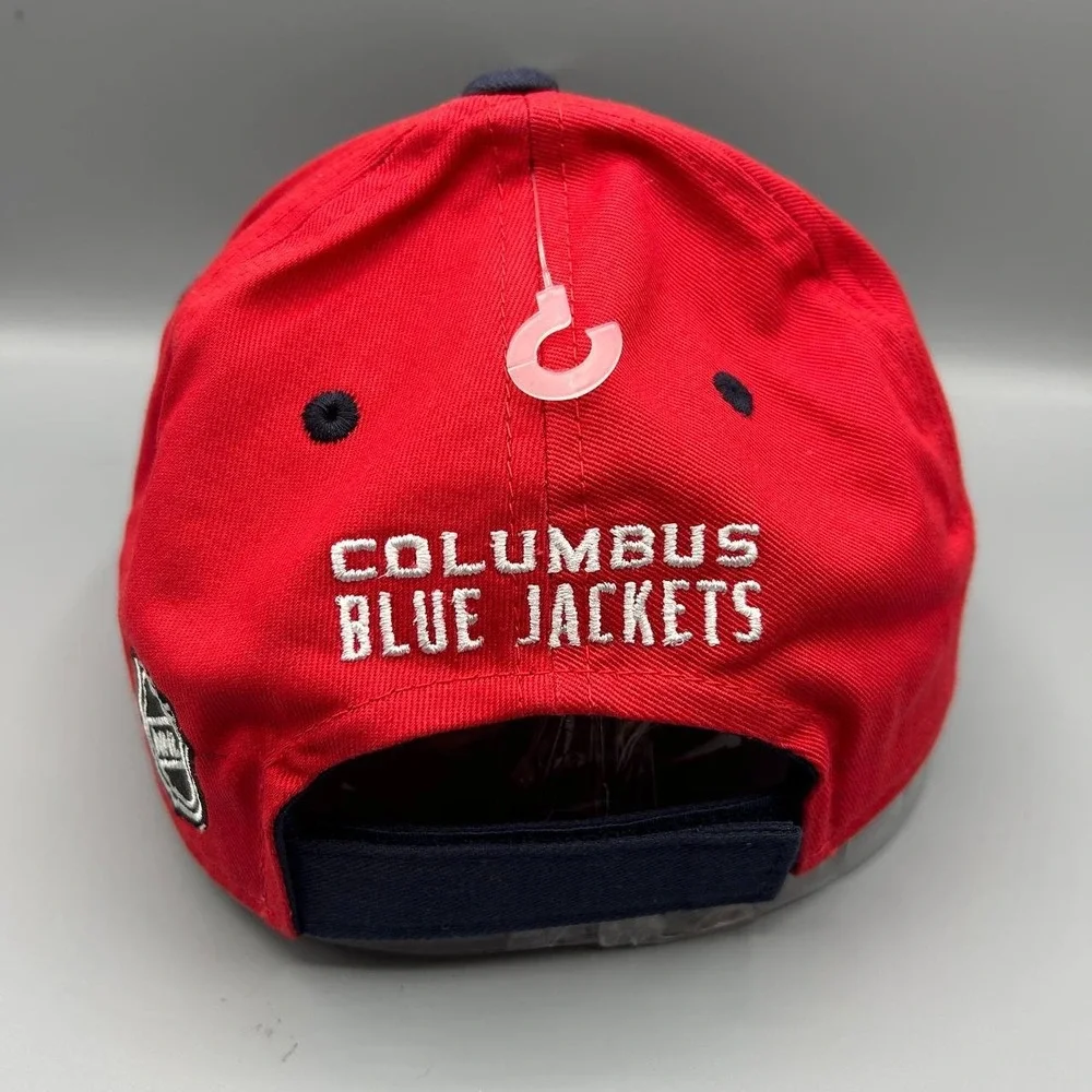 Columbus Blue Jackets‎ Hat Youth Red Embroidered NHL Strap Back Cap Cotton New